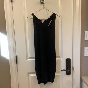 WILFRED silk cashmere black knit dress